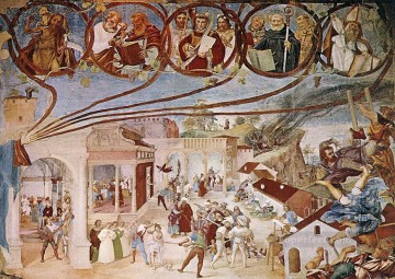 Lorenzo Lotto Painting - Stories of St Barbara 1524 Renaissance Lorenzo Lotto